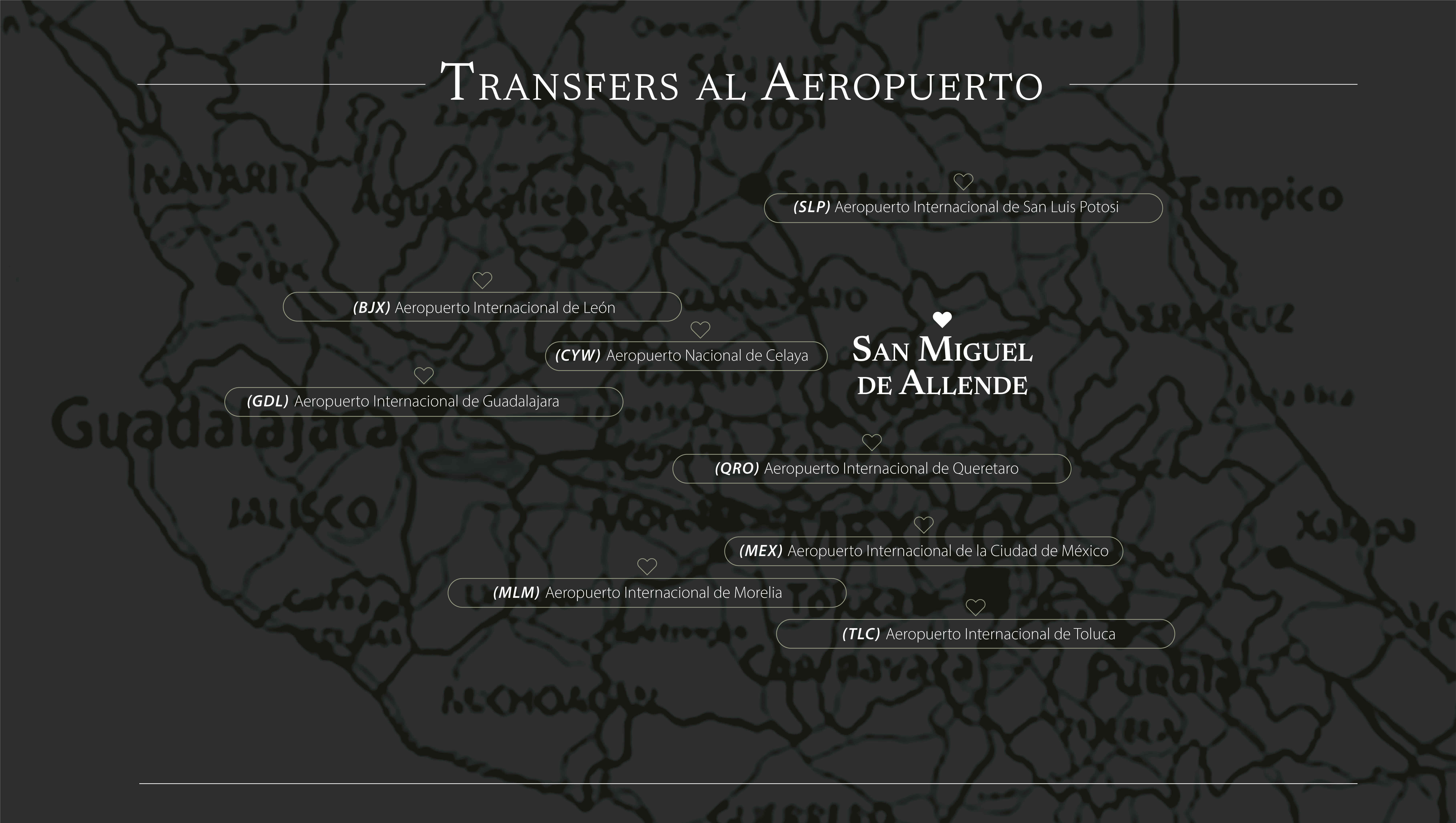 Transfers al aeropuerto — aeropuertos cercanos a San Miguel de Allende